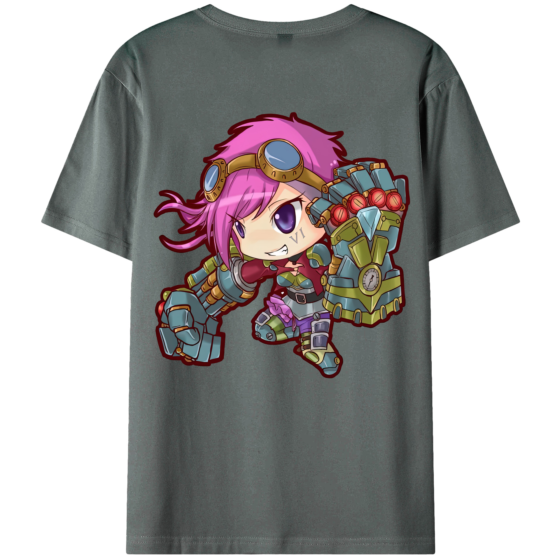 リーグ・オブ・レジェンド League of Legends LOL 綿100％ メンズ半袖Tシャツ（バックプリント） 通気性